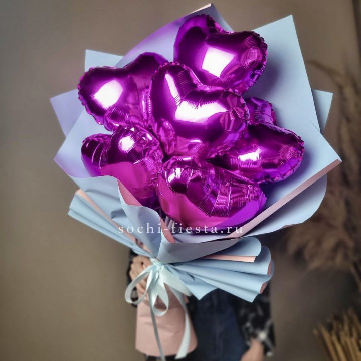 Букет из шаров сердец  в Магнитогорске
