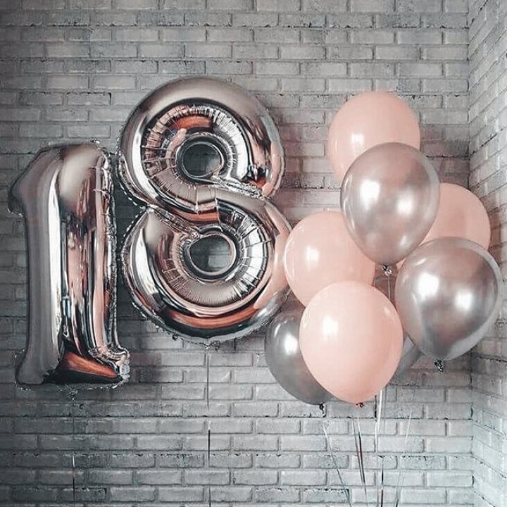 Фольгированный шар Серебряная Цифра в Магнитогорске