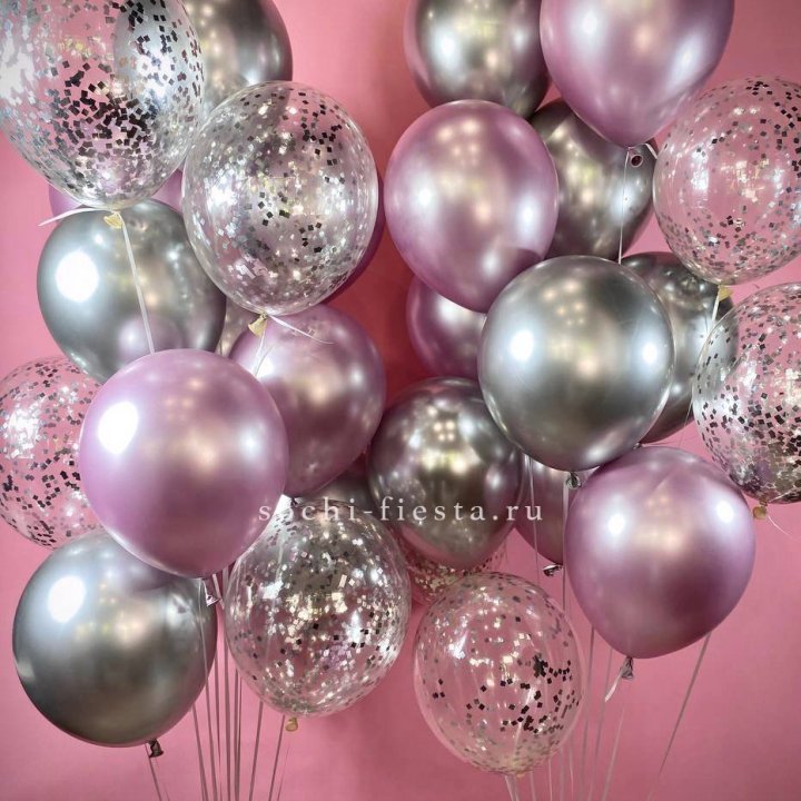 Фонтан шаров "Сильвер пинк" в Магнитогорске