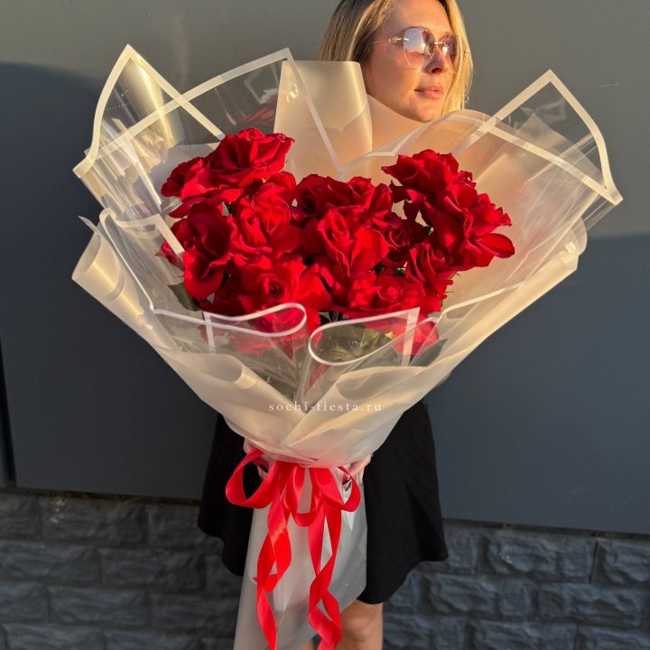  Букет  высоких роз 15 шт в Магнитогорске