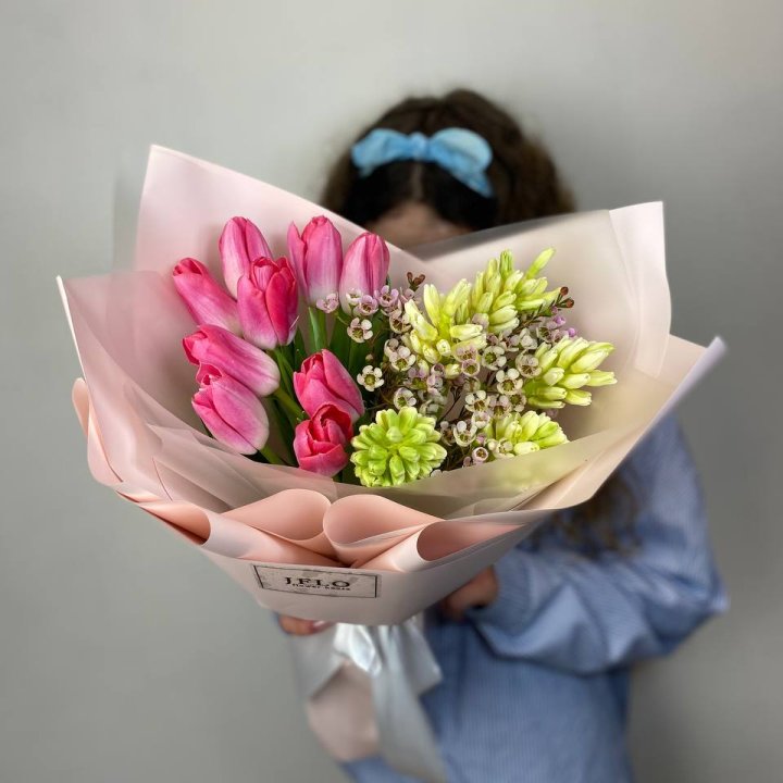  Дуо тюльпаны и гиацинты в Магнитогорске