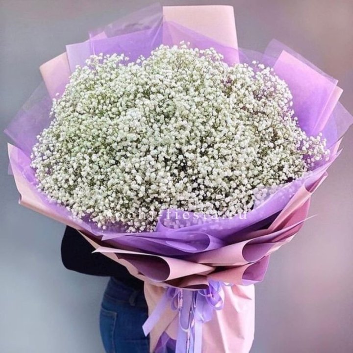 Облако белых гипсофил в Магнитогорске