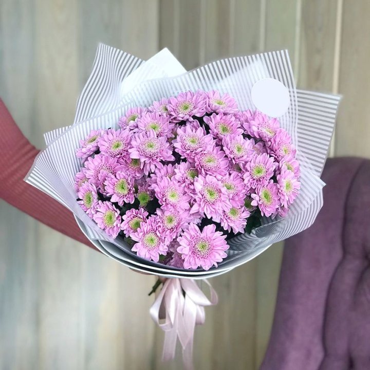 Букет розовых хризантем в Магнитогорске