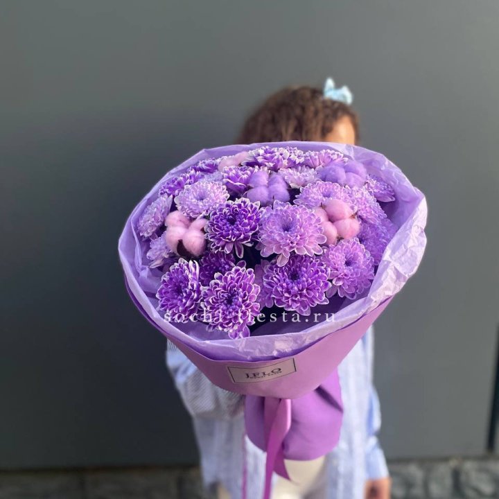 Хризантемы с хлопком в Магнитогорске