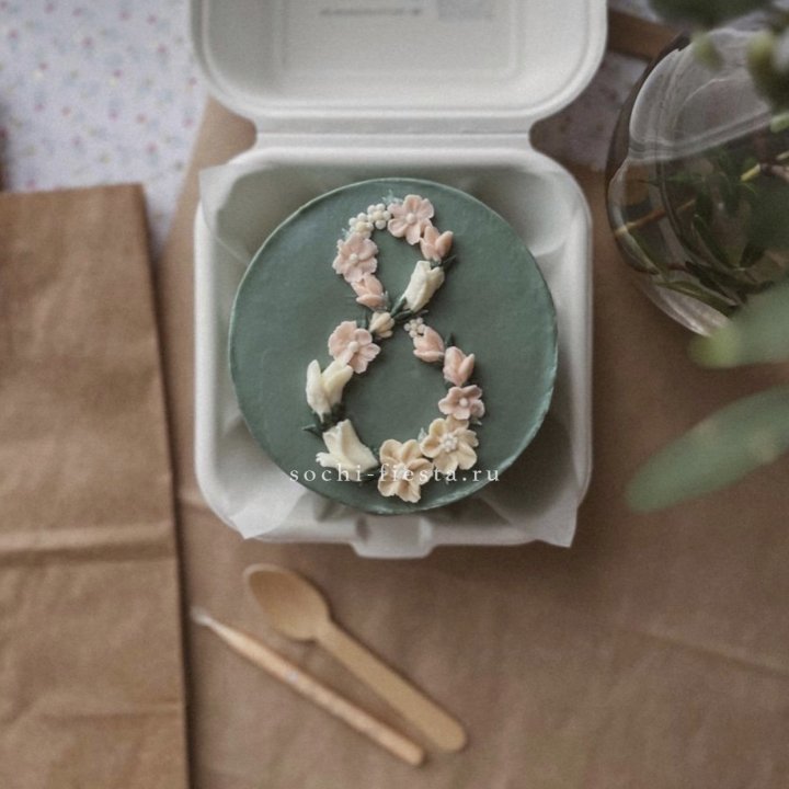 Бенто-торт "8 марта" green  в Магнитогорске