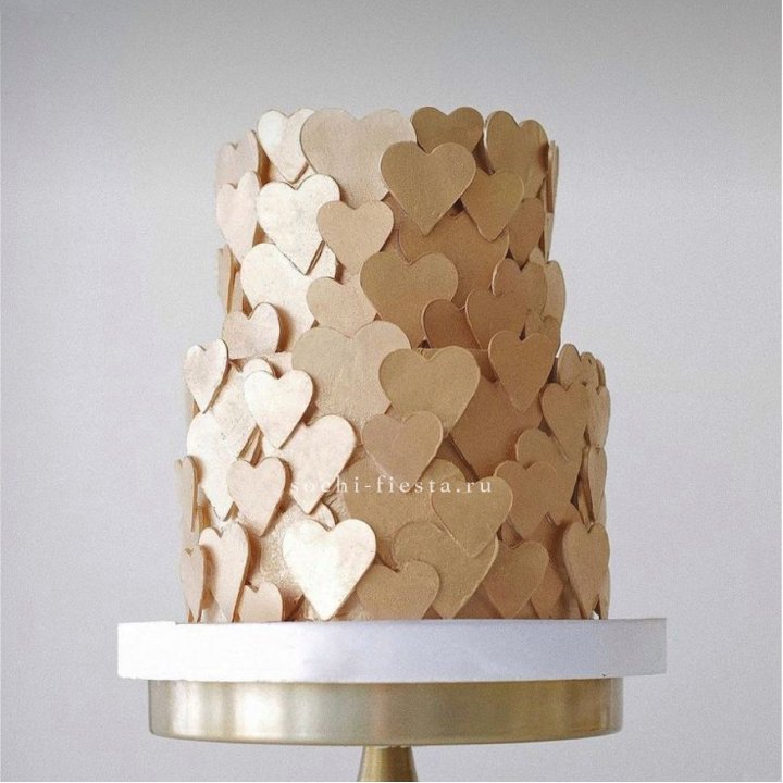 Торт "Hearts" gold в Магнитогорске