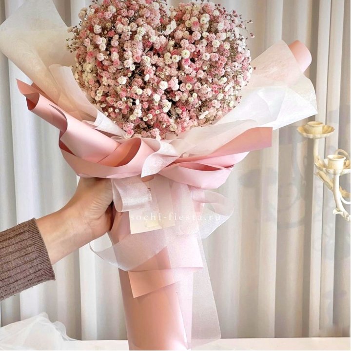 Сердце из гипсофилы  в Магнитогорске