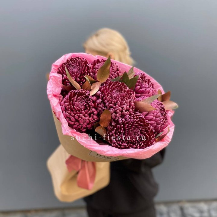 7 Хризантем Бигуди в золоте в Магнитогорске