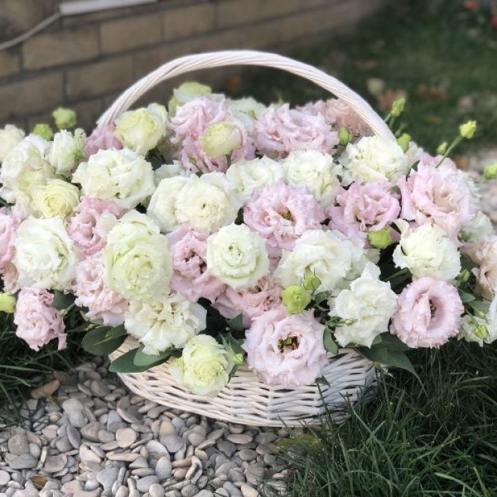 Корзина с эустомой в Магнитогорске