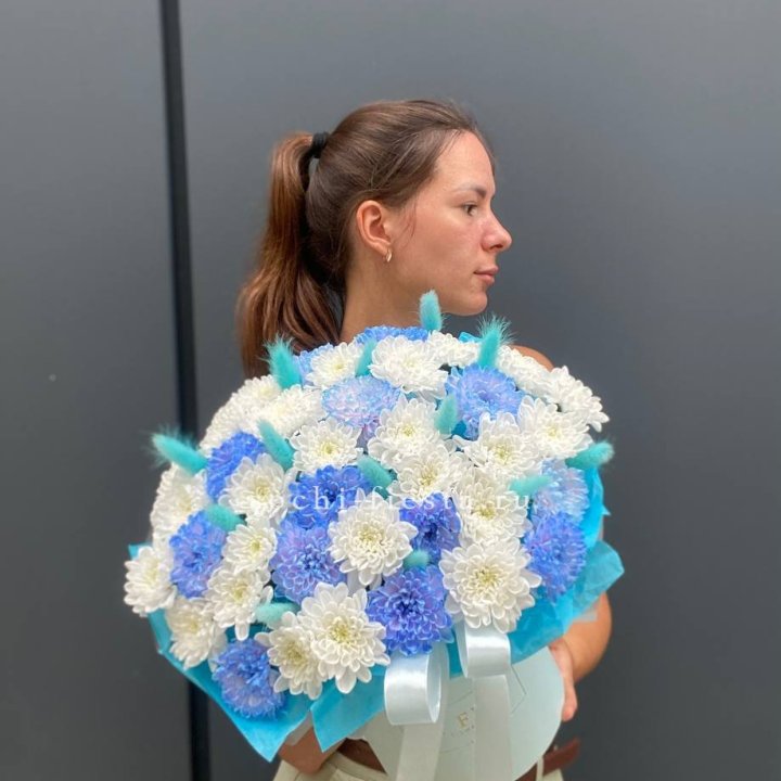  Коробочка  хризантем и лагуруса в Магнитогорске