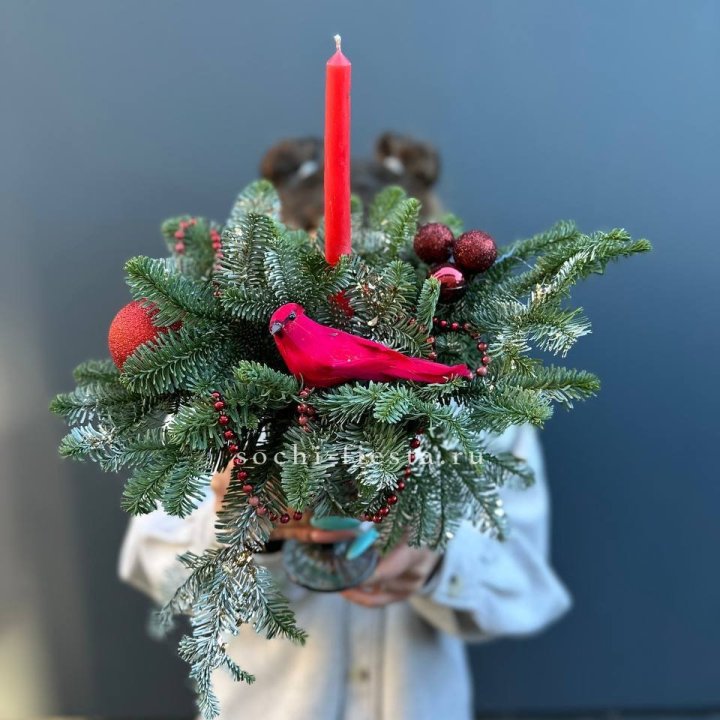 Новогодняя композиция в бокале в Магнитогорске