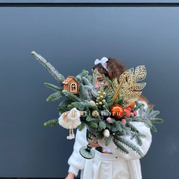 Композиция в бокале огненная  в Магнитогорске