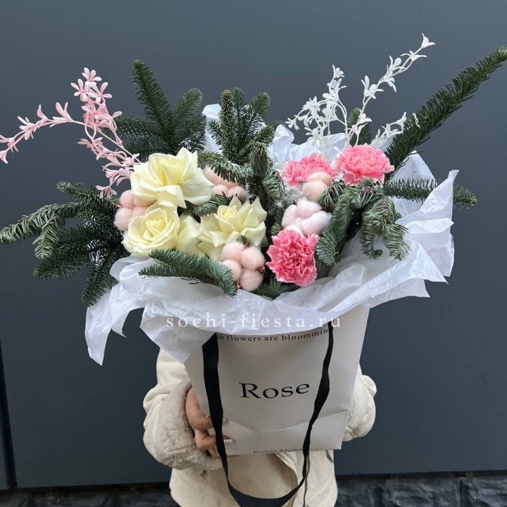 Цветочная сумка с нобилисом в Магнитогорске