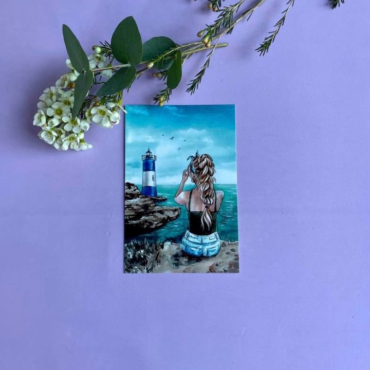 Открытка к букету "Океан" в Магнитогорске