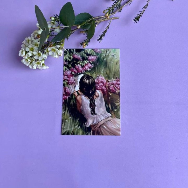 Открытка к букету "Среди пионов" в Магнитогорске