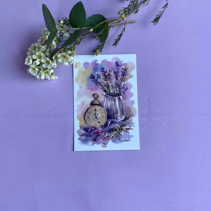 Открытка к букету "Часы" в Магнитогорске