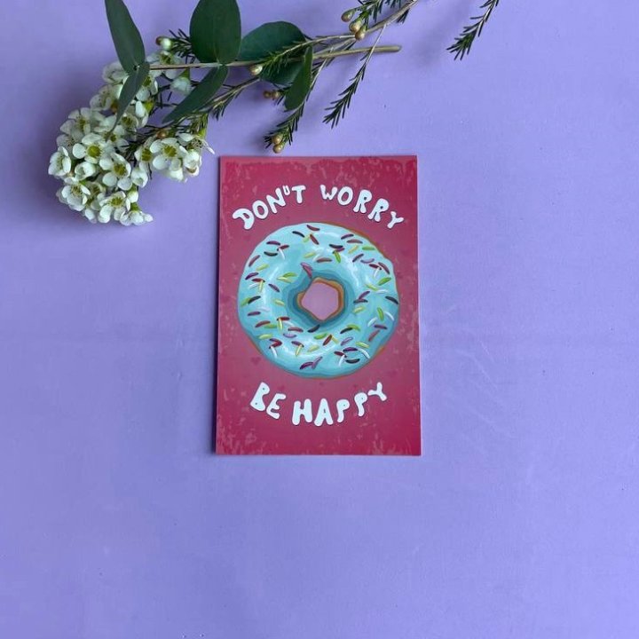 Открытка к букету "Не волнуйся..." в Магнитогорске