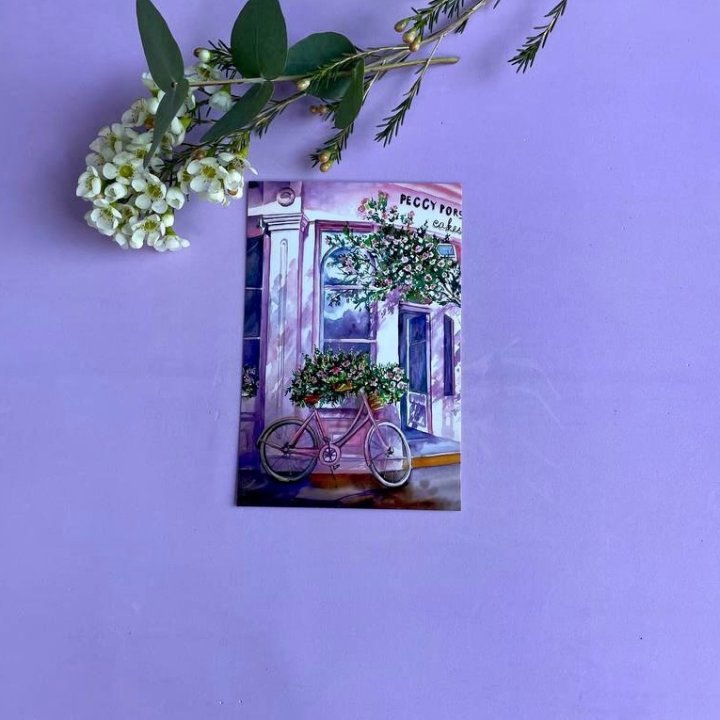 Открытка к букету "Розовый" в Магнитогорске