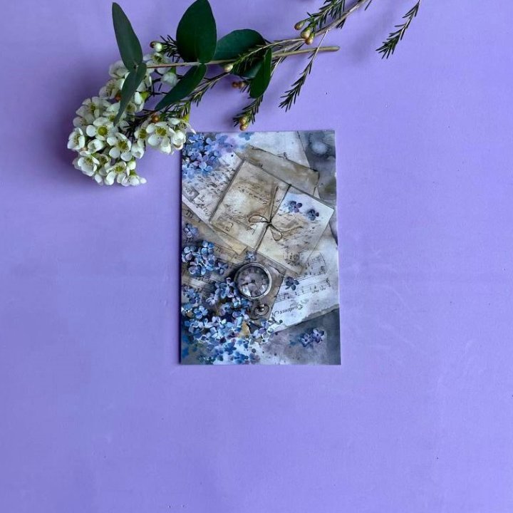 Открытка к букету "Время" в Магнитогорске