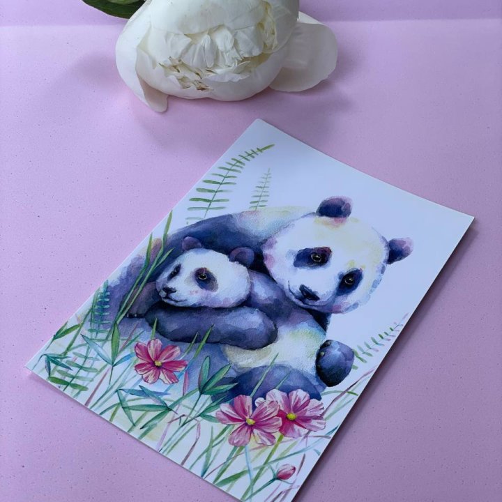 Открытка к букету "Объятие Панды" в Магнитогорске