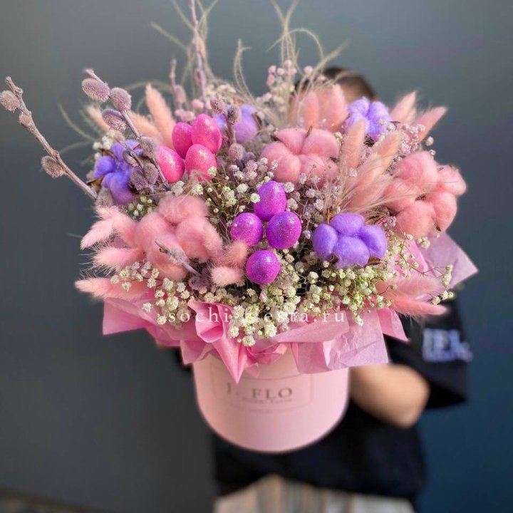 Сухоцветы в коробке  в Магнитогорске