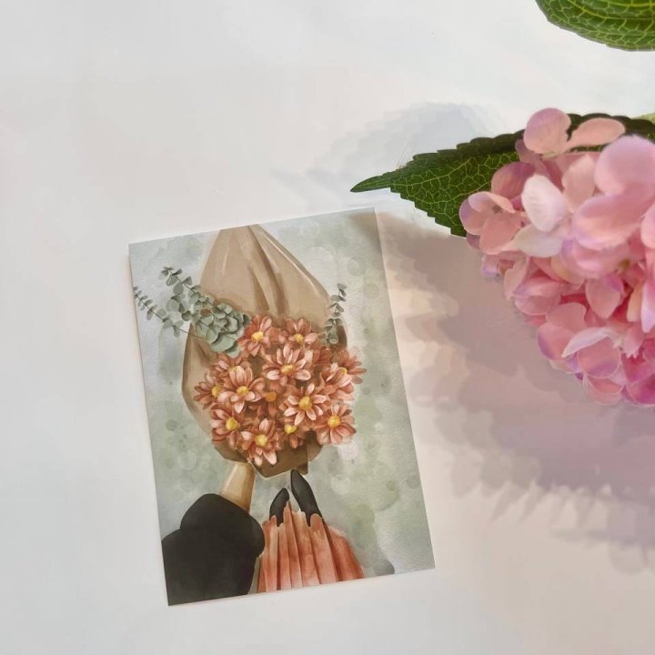 Открытка к букету "Букет" в Магнитогорске