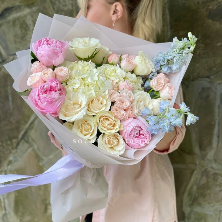 Букет с пионами "Богема" в Магнитогорске