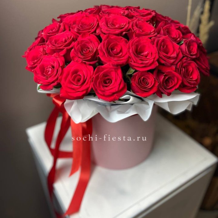 Красные розы 51шт  в коробке в Магнитогорске