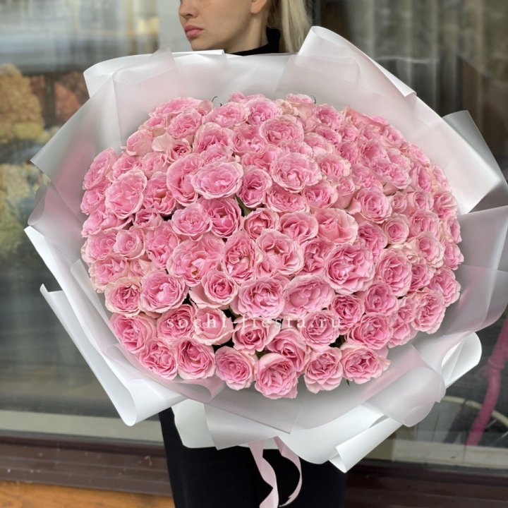 101 нежно-розовая роза в Магнитогорске