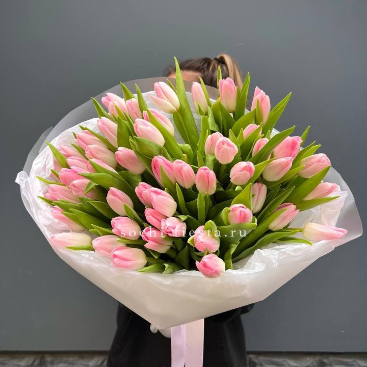 Букет тюльпанов нежно-розовых в Магнитогорске