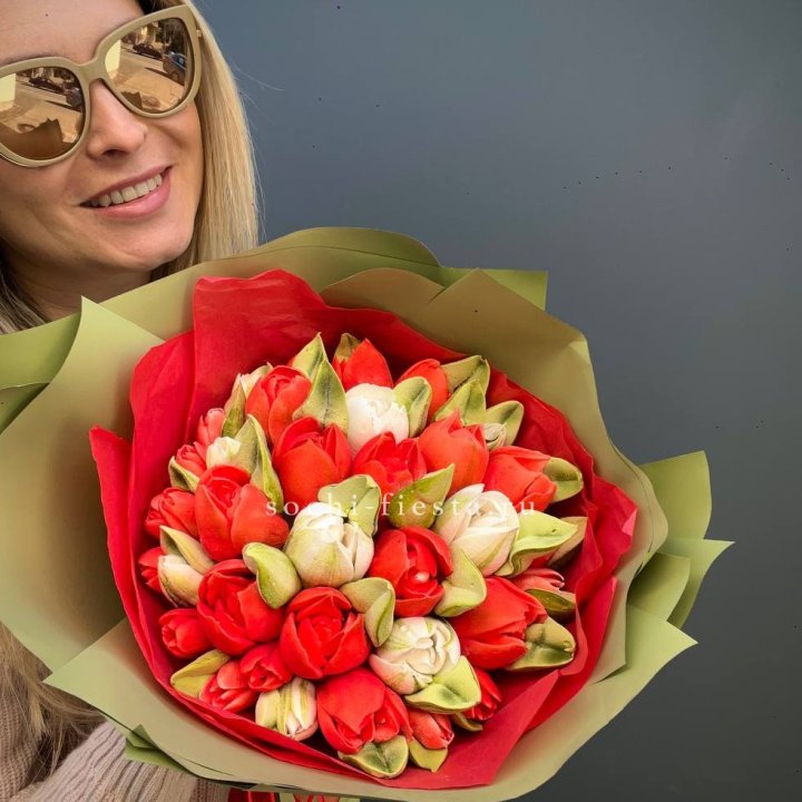 Зефирный букет из тюльпанов в Магнитогорске